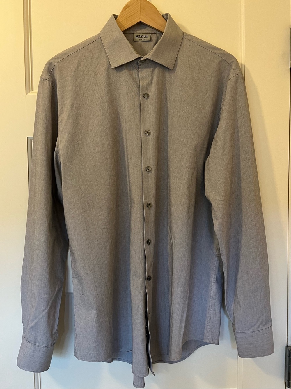 Kenneth Cole Reaction Slim Fit Dress Shirt – Men’s 16 / 32-33 – Gray